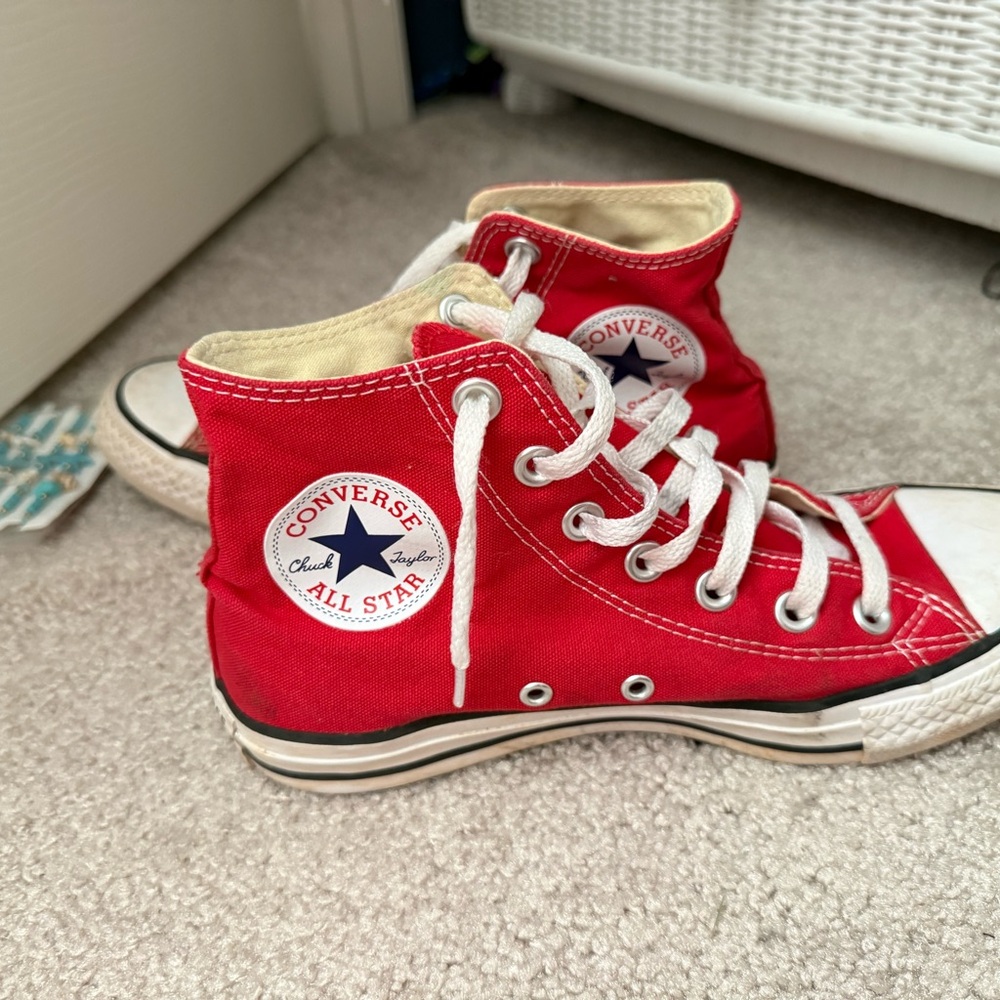 Converse Red Canvas High-Tops